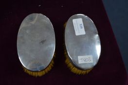 Pair of Hallmarked Sterling Silver Brushes