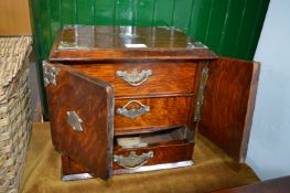 Vintage Oak Writing Cabinet (AF)