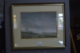 Framed Pastel Landscape - Norfolk Rain by F. Stafford Dupree