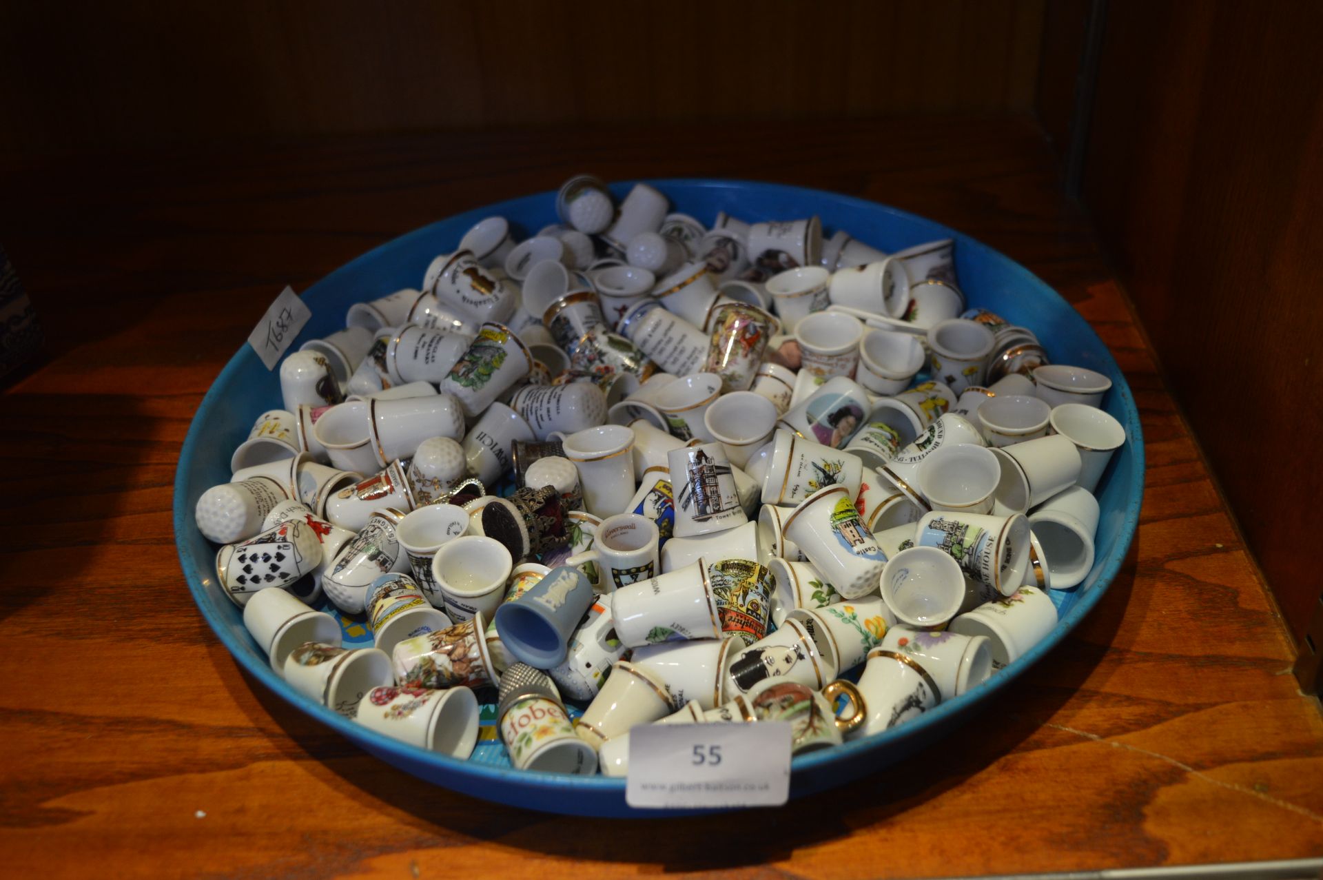 Tray of Lot of Collectible Thimbles