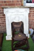 Cast Iron Bedroom Fire Place plus Fire Basket (AF)