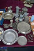 Pewter Dishes, Tankards, etc. Including Tudric Dis