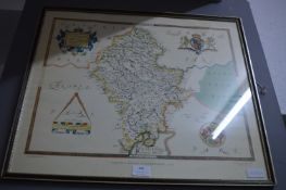 Framed Map of Staffordshire