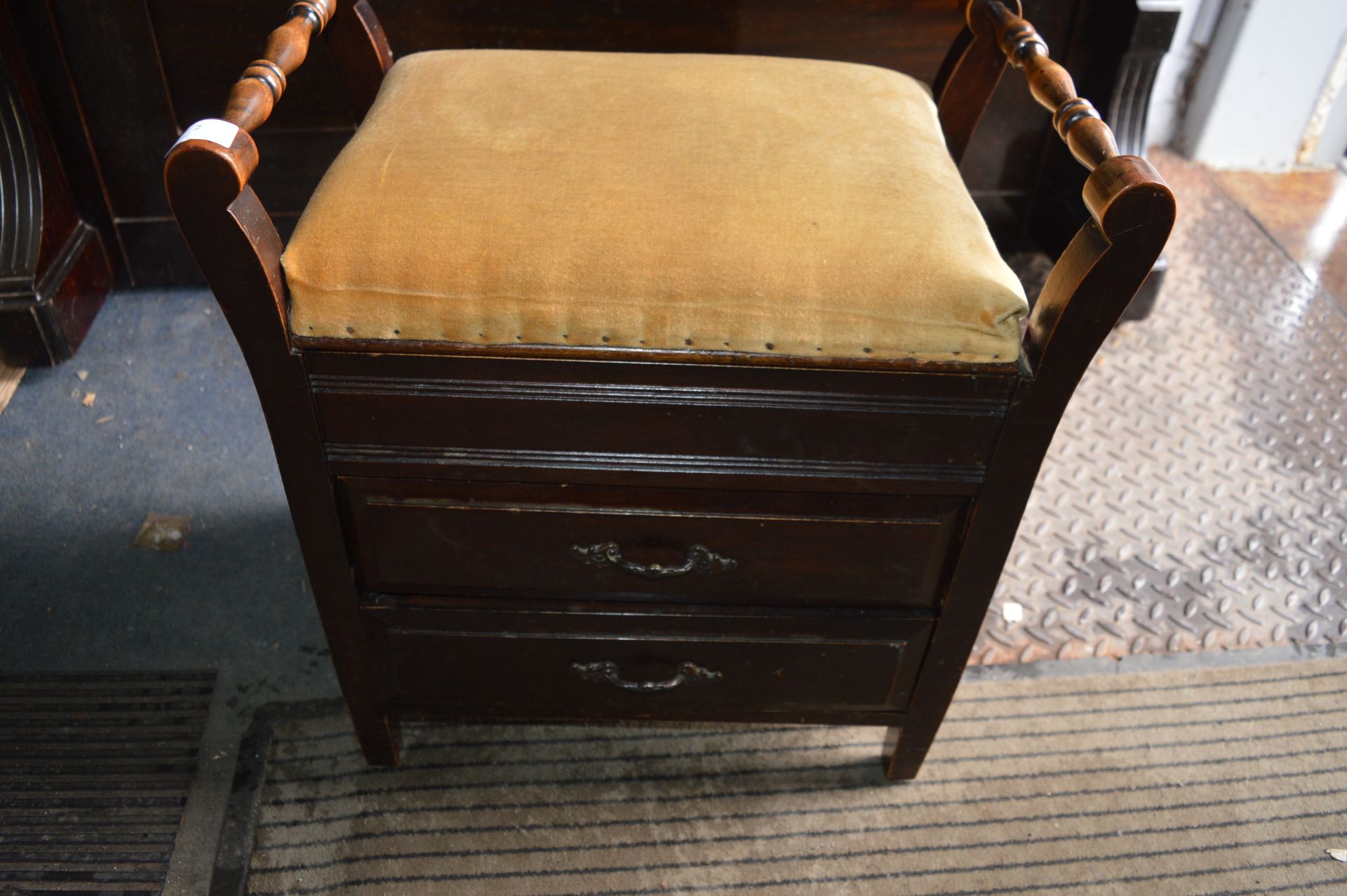 Mahogany Piano Stool - Image 2 of 2