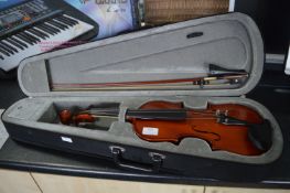 Cased Violin and Bow