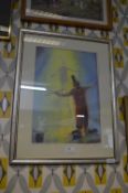 Signed Framed Print of a Conjurer by Stewart Taylo