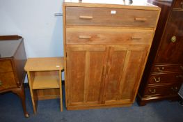 Oak Cupboard with Two Drawers plus Bedside Shelf U