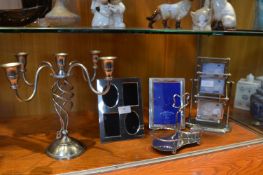 Silver Plated Photo Frames, Candelabra, etc.