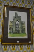 Signed Print - Kirkstall Abbey by Edna Lumb