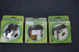 Three Zylmex Sureshot Diecast Metal Pistols