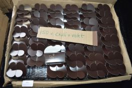 *150 Gift Boxes Containing Two Handmade Chocolates (Chili and Violet)