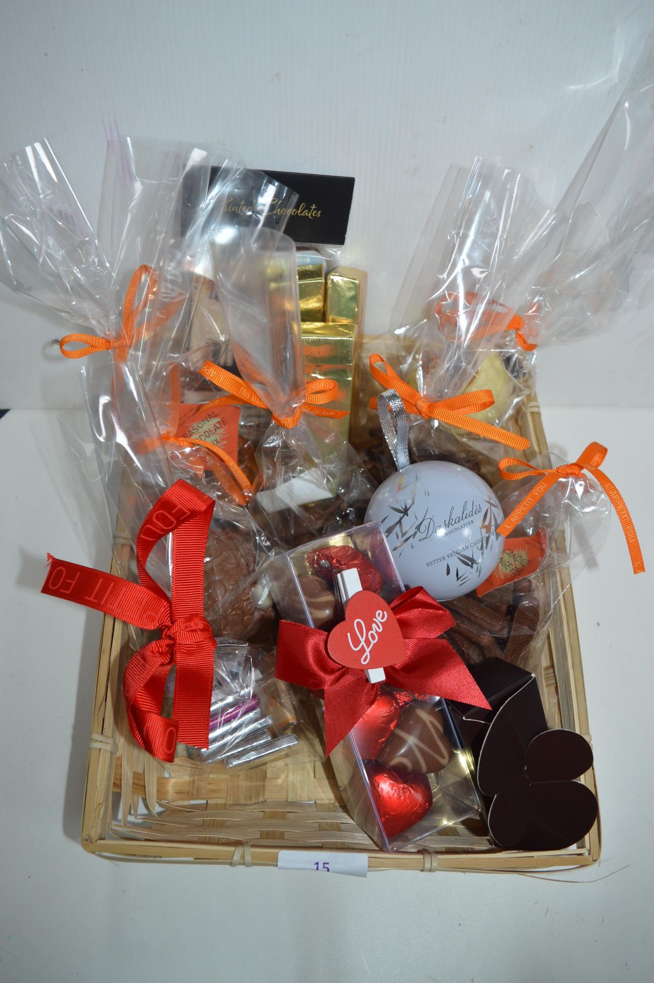 *Basket of Assorted Belgium Chocolates; Bags, Bars, Boxes, etc.