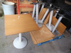 *Nine Square Topped Single Pedestal Tables 60x60x75cm