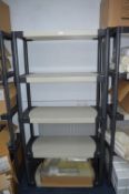 *Sectional Plastic Storage Shelving 175cm tall, 90cm wide