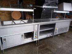 Servery Unit Comprising of Hot Cupboard, Bain Marie & Chilled Serving Unit - Fully Working when Rem