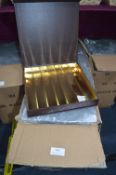 *26 APT Brown Magnet Boxes with Shiny Gold Inlayer 24x24x3cm