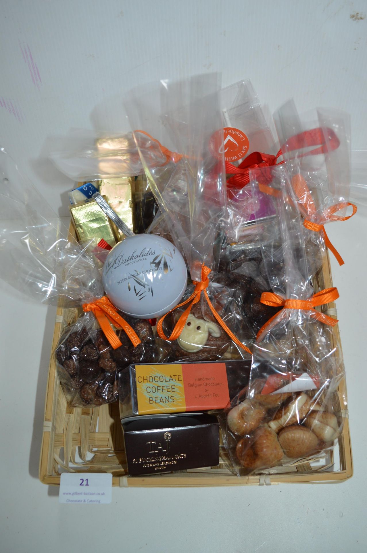 *Basket of Assorted Belgium Chocolates; Bags, Bars, Boxes, etc.