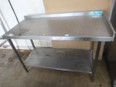 Stainless Steel Preparation Table with Shelf ~131x61x85cm