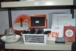 *Shop Display Items; Slate Price Markers, Chalkboards, Perspex Stands, etc.