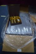 *72 APT Brown Magnet Boxes with Shiny Gold Inlayer 14x14x3cm