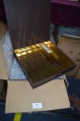 *26 APT Brown Magnet Boxes with Shiny Gold Inlayer 24x24x3cm