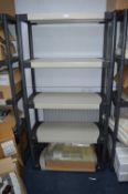 *Sectional Plastic Storage Shelving 175cm tall, 90cm wide