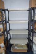 *Sectional Plastic Storage Shelving 175cm tall, 90cm wide