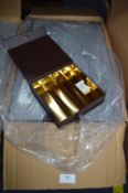 *72 APT Brown Magnet Boxes with Shiny Gold Inlayer 14x14x3cm