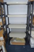 *Sectional Plastic Storage Shelving 175cm tall, 90cm wide