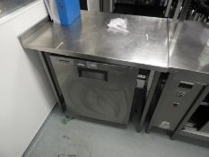 8Stainless Steel Preparation Table with Appliance Gap and Upstand to Side 70x100cm