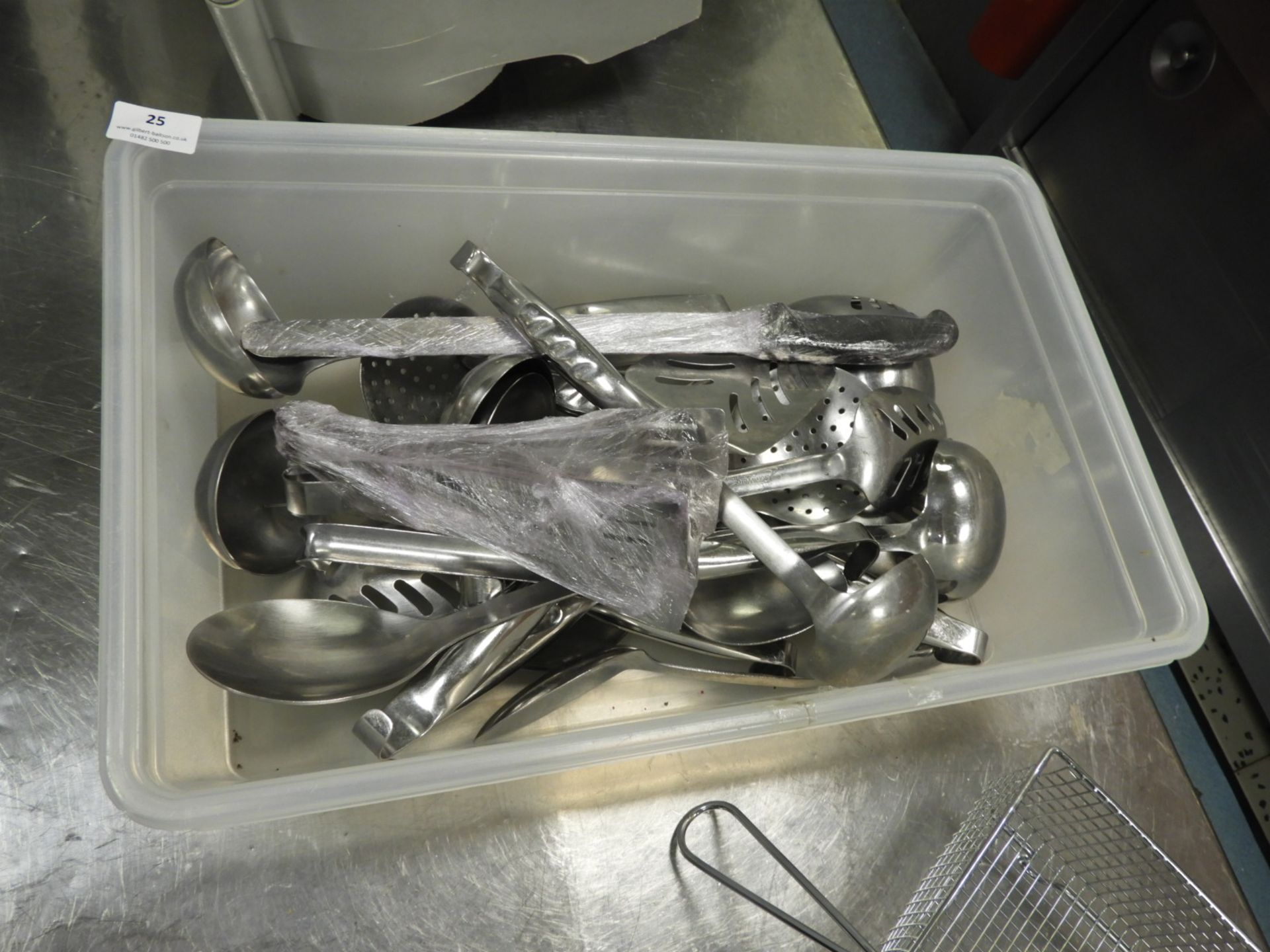 *Tray Containing 20 Stainless Steel Kitchen Tools