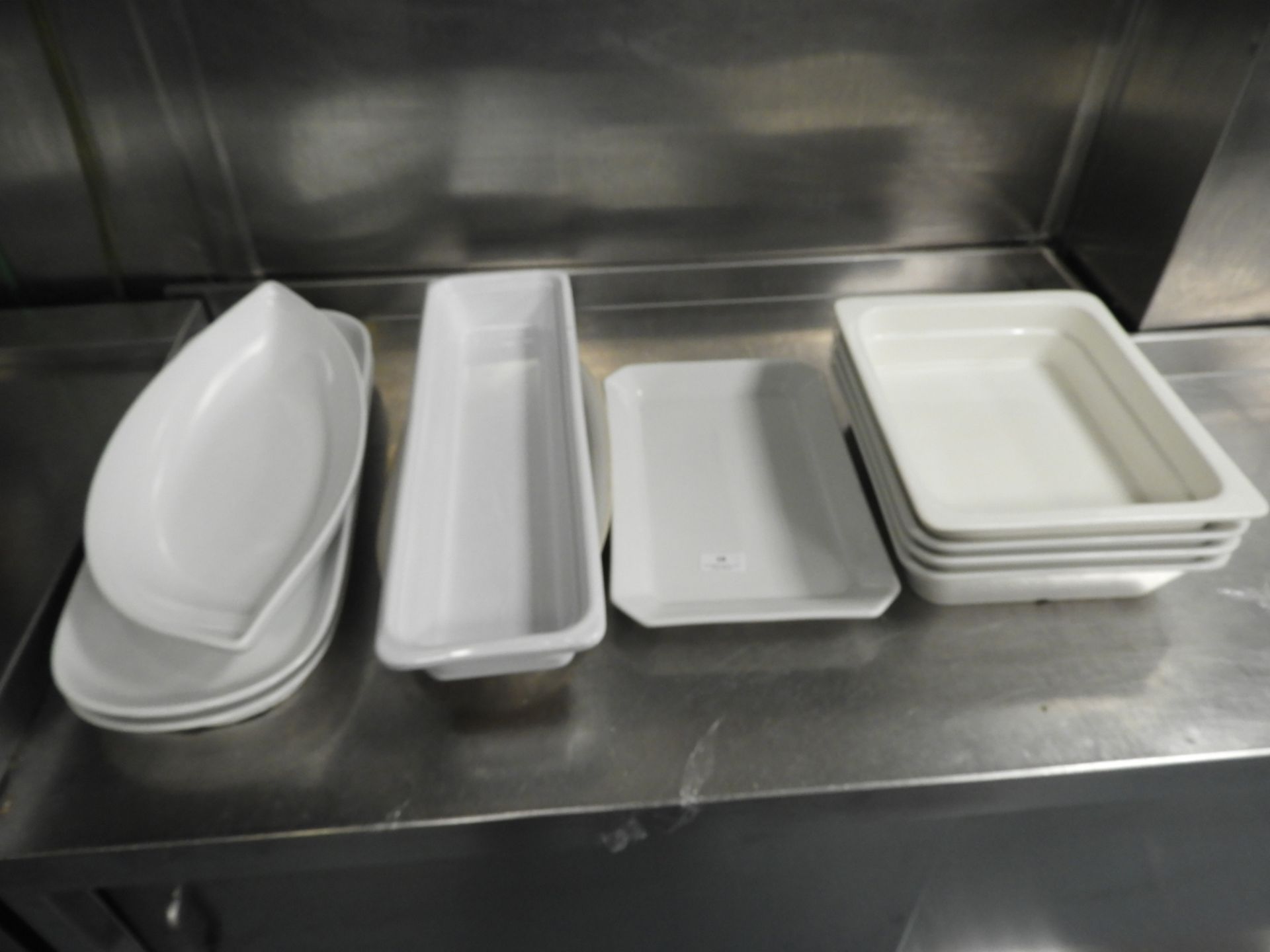 *Ten Assorted White Serving Dishes