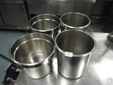 *Four Stainless Steel Bain Marie Inserts