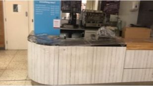 *Curved Counter with Simulated Granite Top