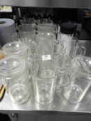 *15 Assorted Jugs Including Glass, Stainless Steel and Acrylic