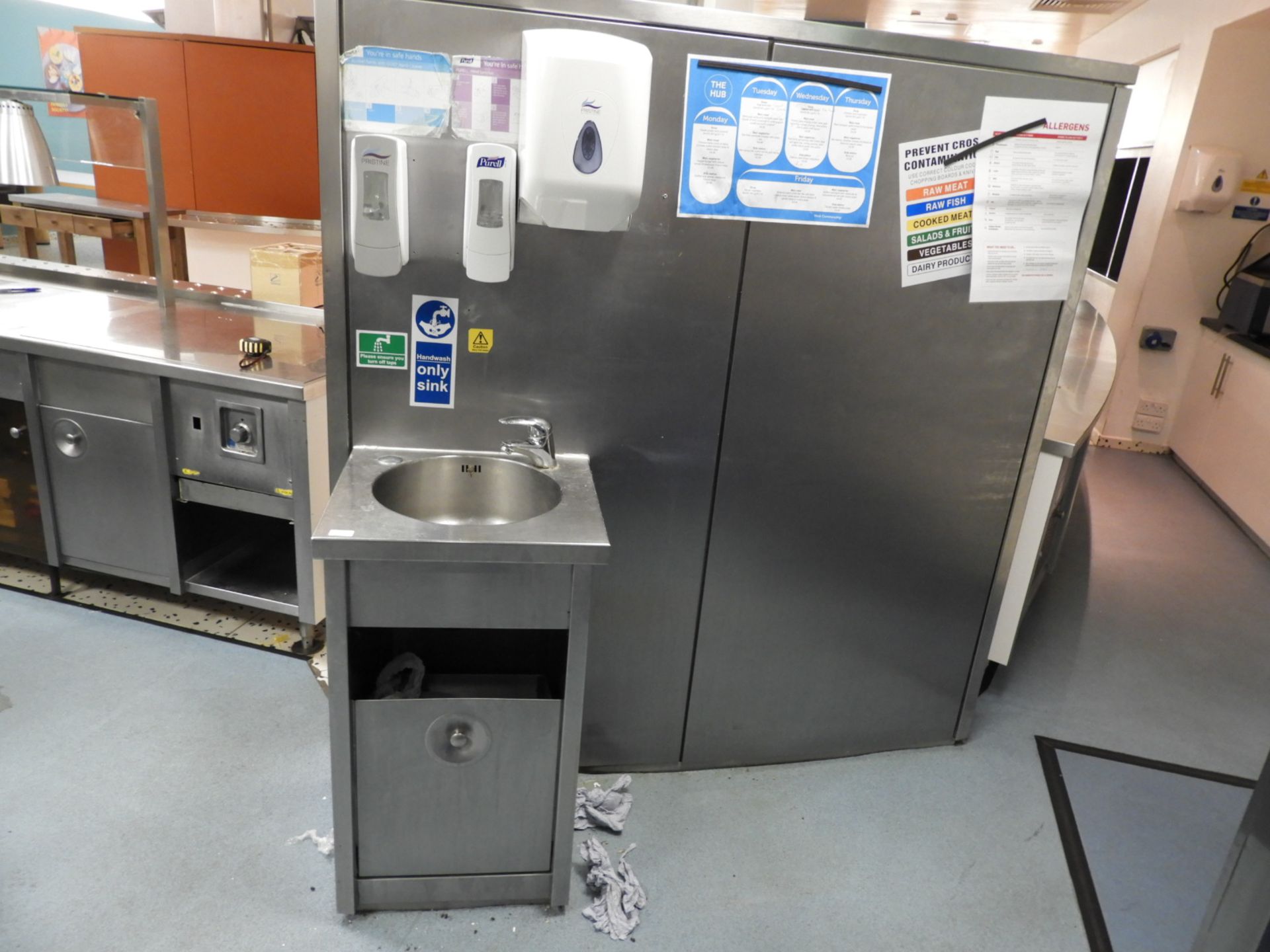 *Stainless Steel Hand Wash & Sanitising Station