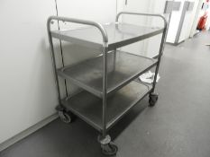 *Stainless Steel Tree Tier Catering Trolley