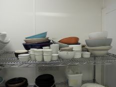 *Assorted Acrylic and Porcelain Serving Bowls, Ramekin Dishes, Platters, etc.