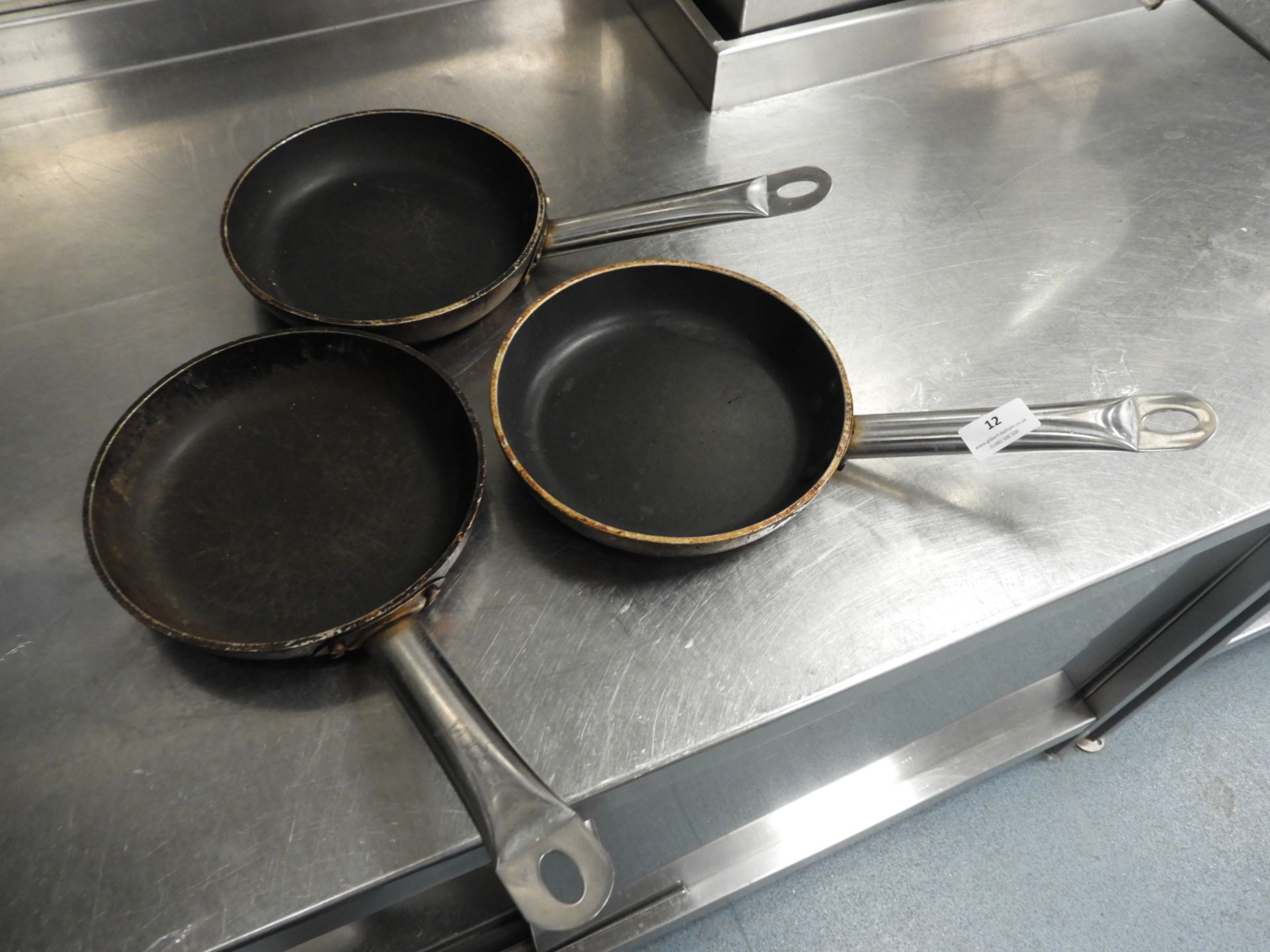*Three Stainless Steel Non-Stick Sauté Pans