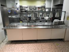 *Five Lamp Heated Carvery Unit Over Hot Cupboard 280cm wide, 105cm deep