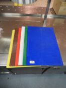 *Set of Five Coloured Chopping Boards