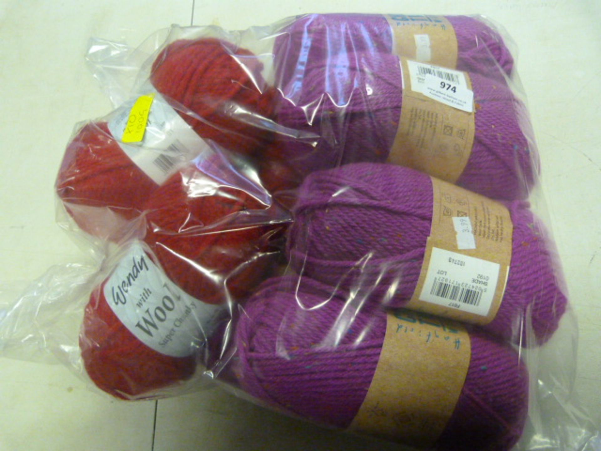 10pk of Purple and Red Wool