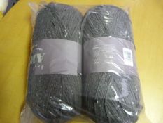 Two Large Rolls of Mixed Grey Wool