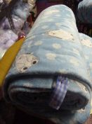 Roll of Blue Polar Bear Print Fleece Material