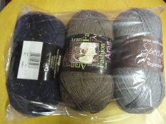 Three Large Rolls of Mixed Thread