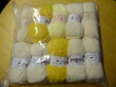 Ten Rolls of Yellow/Cream Wool