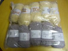 Pack of Ten Yellow & Grey Knitting Fabric