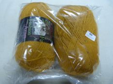 2 Large Balls of Mustard Wool