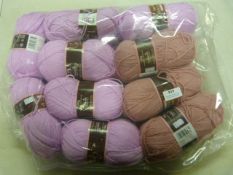 10 Balls of Pale Purple Wool