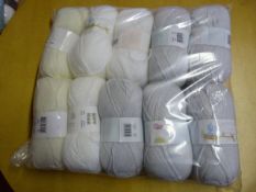 Ten Rolls of Off White Wool